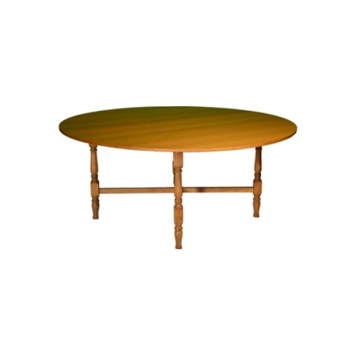aluguer de mesa de madeira redonda